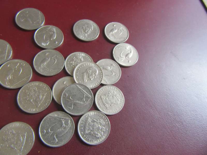 RSA - 18X5CENT COINS - VARIOUS YEARS - AS PER SCAN - AS10A