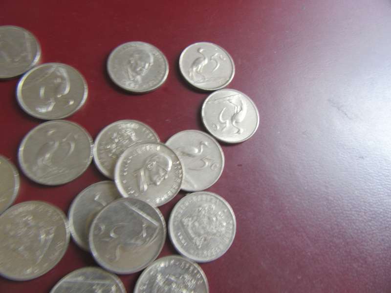 RSA - 18X5CENT COINS - VARIOUS YEARS - AS PER SCAN - AS10A
