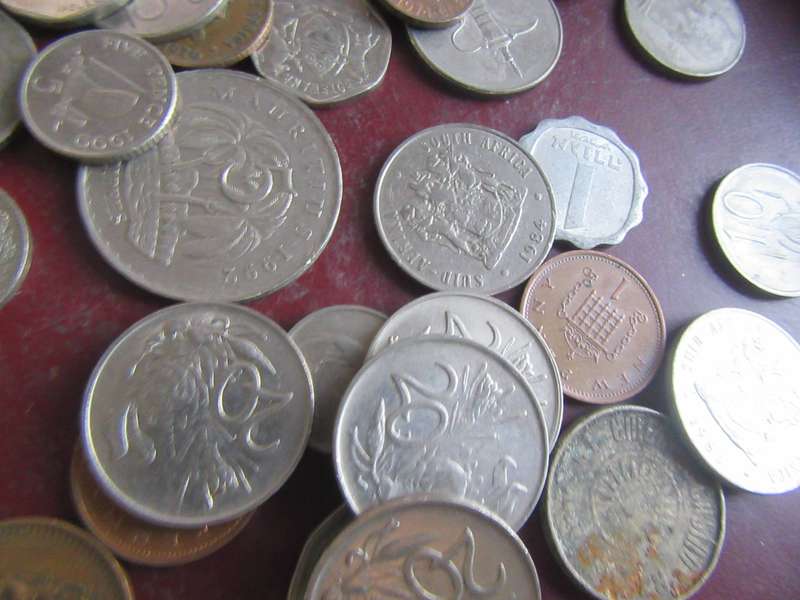 GOOD START FOR THE BEGINNER - 50 WORLD COINS INCL, RSA COINS - AS PER SCAN - LOT40