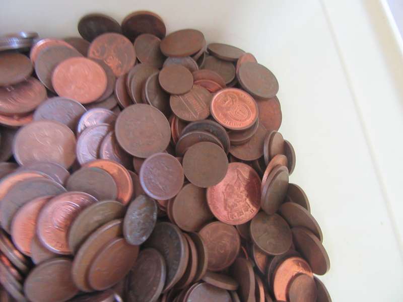 500 UNCHECKED COPPER COINS - MOSTLY RSA - BID PER COIN
