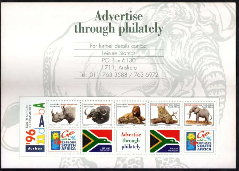 RSA 1996 BIG FIVE BOOKLET NO 22 (X3). AS PER SCANS. CV R600.