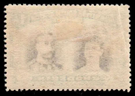 RHODESIA BSAC 1910 DOUBLE HEADS 1s BLACK AND PALE BLUE-GREEN FINE MINT. SACC 152