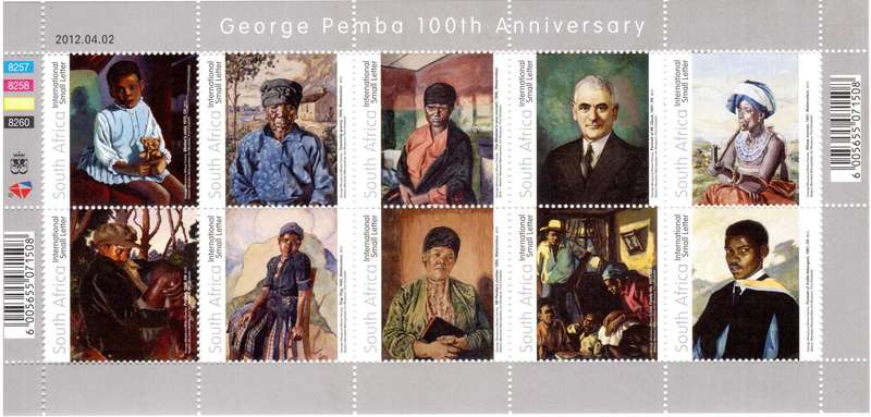 RSA 2012 100TH Ann Of George Pemba - UM Sheetlet - SACC2220 - CV R650