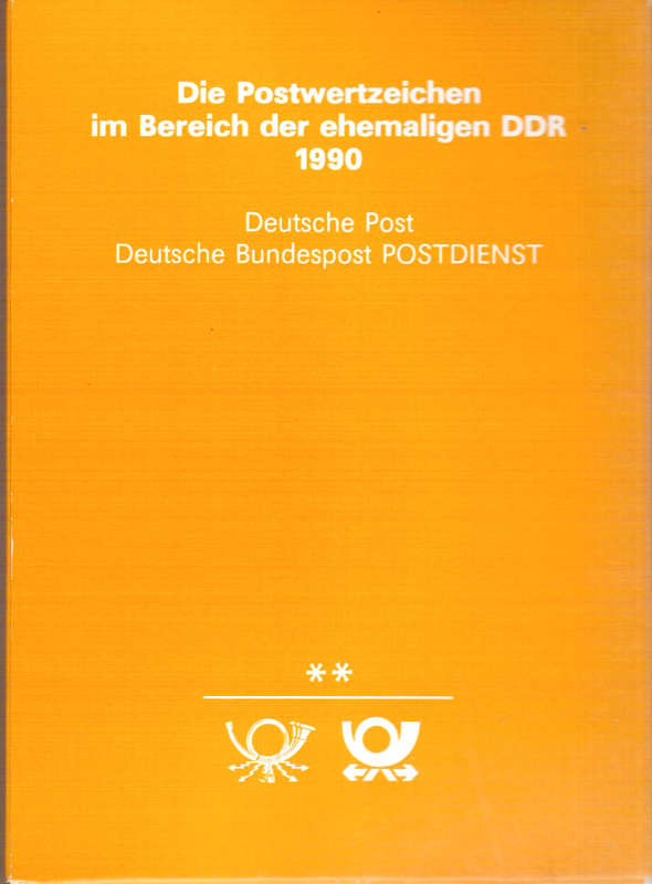 Deutsche Post - Deutsche Bundespost POSTDIENST - 1990 Hardcover Book in Sleeve With Stamps - MINT