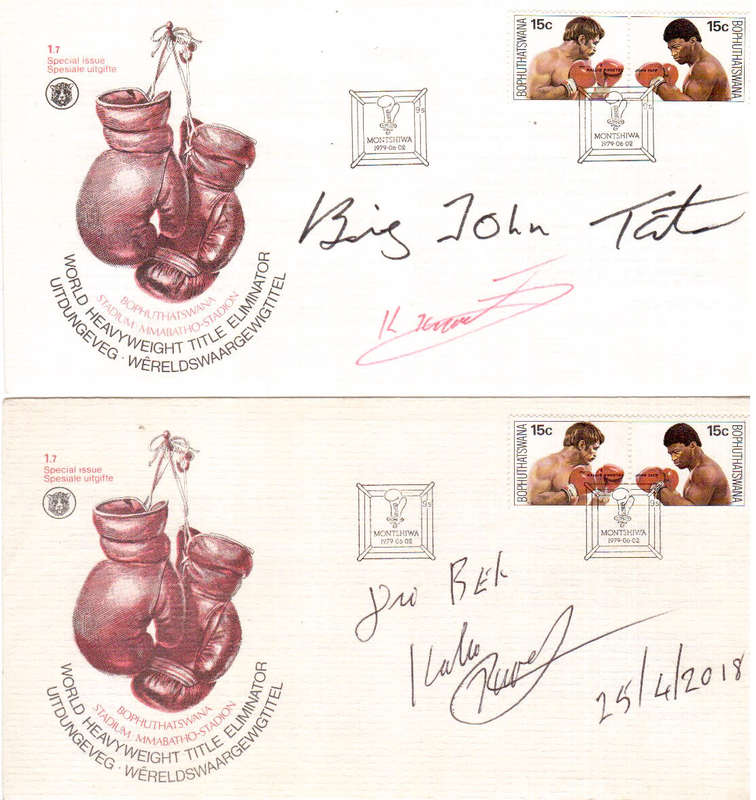 RSA - Bophutatswana - Two Great Covers Signed by Two Great Boxers