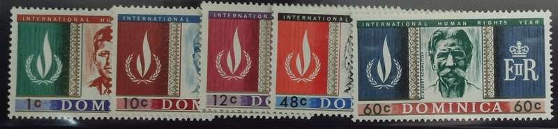 Dominica - Int Human Rights Year - FUM Set of Five