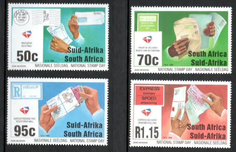 RSA 1994 - National Stamp Day Set UMM: SACC 879-882
