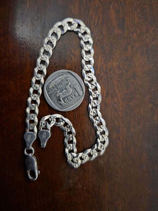 Silver men bracelet