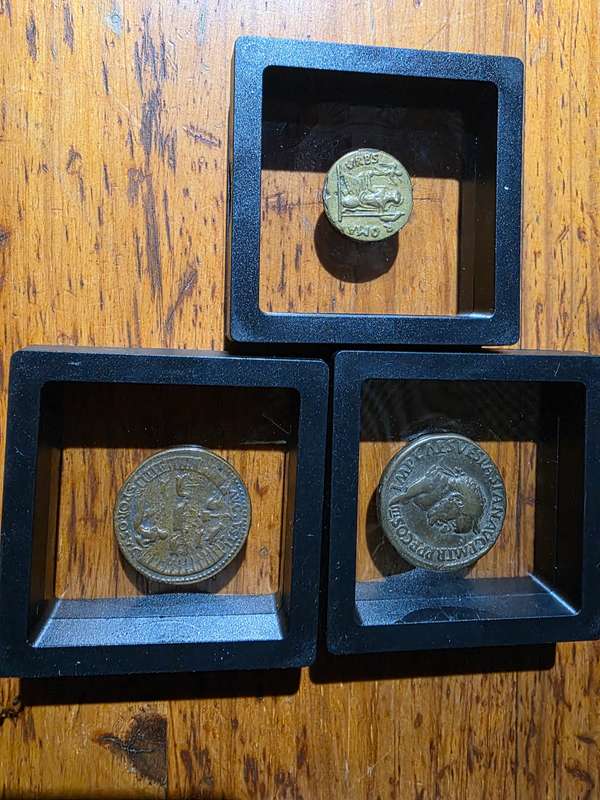 Old roman coins