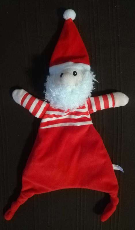 A Plush Santa Claus Trixi Baby Comforter/Toy with Crackling Noise when Touched. 25cm.