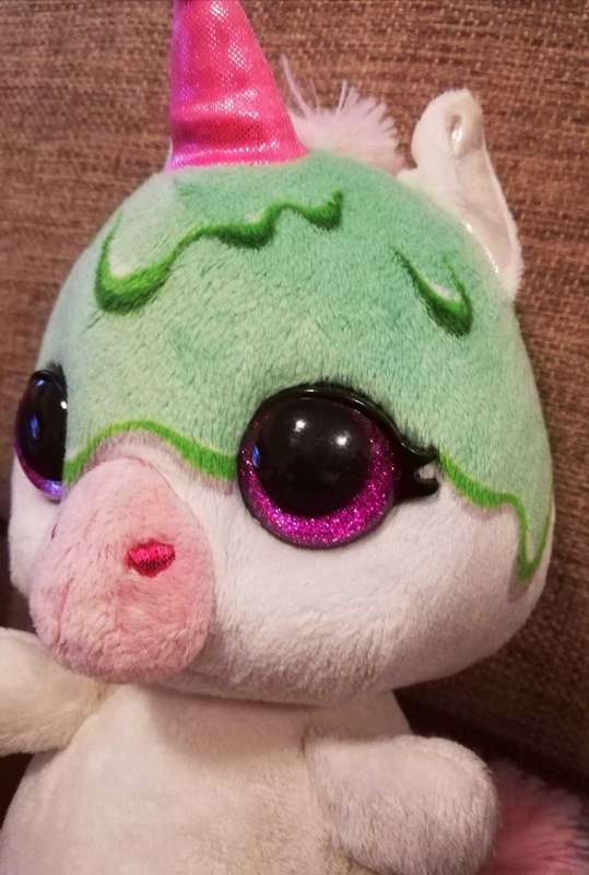 NICI Sirup Guzz Unicorn. Plush Classic Bean Bag Soft Toy. 28cm.