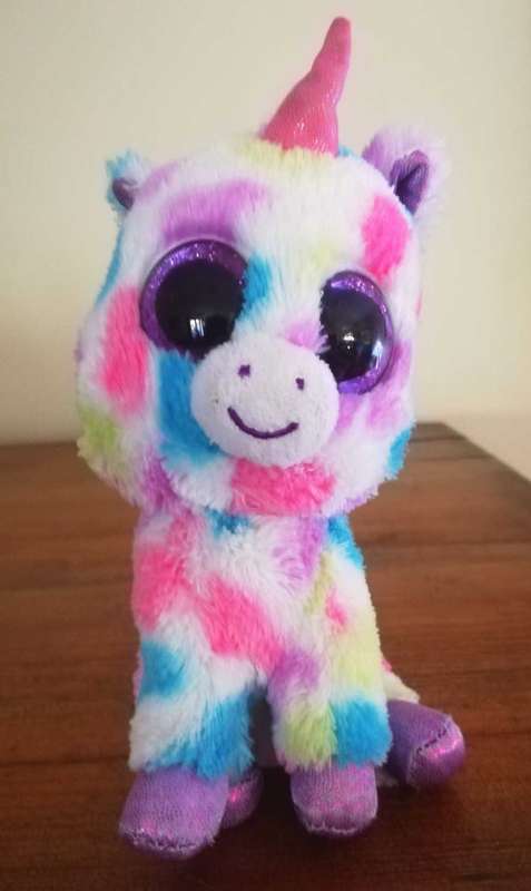 TY Plush Toy. Wishful the Beanie Boo Unicorn. 17cm.