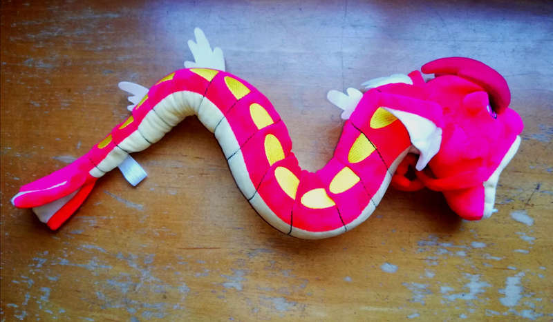 Rare Shiny Gyarados soft toy, a plush Pokemon. 60cm.