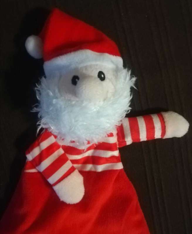 A Plush Santa Claus Trixi Baby Comforter/Toy with Crackling Noise when Touched. 25cm.