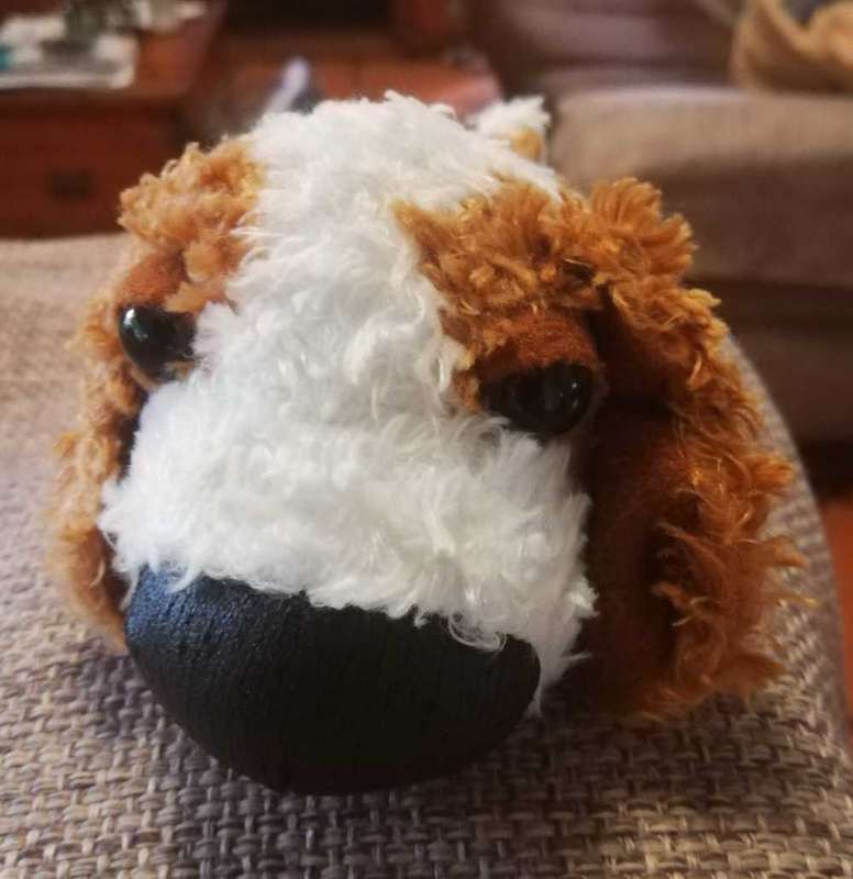 The Dog Big Head Artlist Collection.  An Original `Accept No Copycats` Plush Soft Toy.