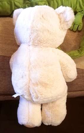 A beautiful, floppy, white Bear named Snowy. 60cm. Great price!