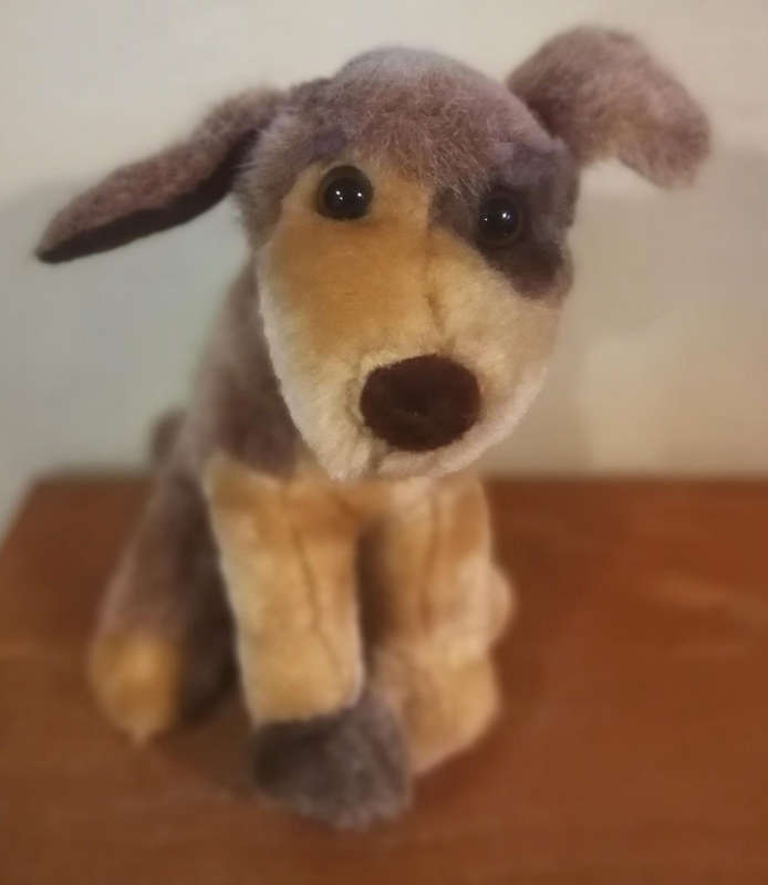 Royal Canin Plush Two Tone Brown Puppy with Red Bandanna. 20cm.