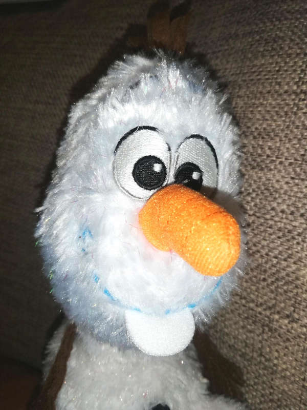 Disney's Olaf the Little Plush Snowman from Frozen! Plush Glitter Toy.  25cm.