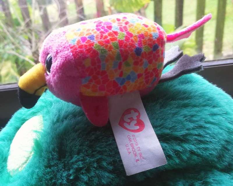 McDonald's Beanie Boos Teeny TY's. Stackable Happy Meal Toy 2019. Gilda the Flamingo. 12cm.