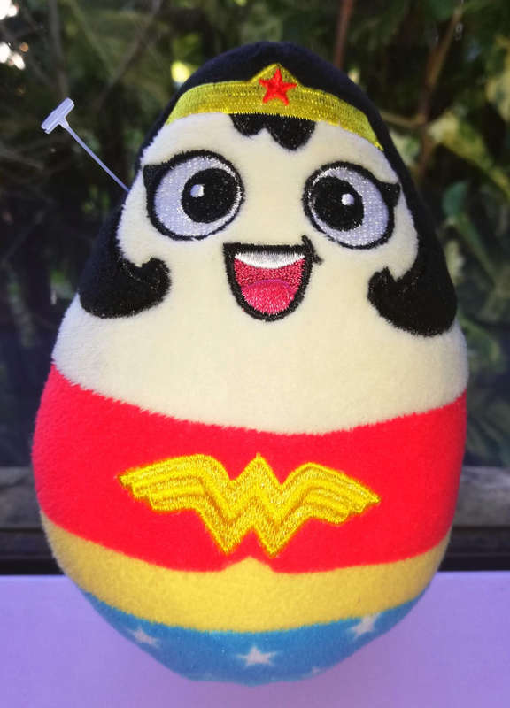 Wonder Woman DC Super Heroes Egg Plush Soft Toy. 15cm.