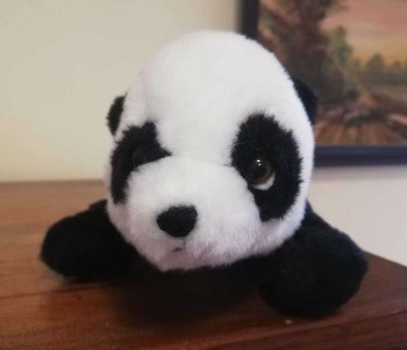 Beautiful little Bandit, the Panda.  WWF plush soft toy!  14cm.