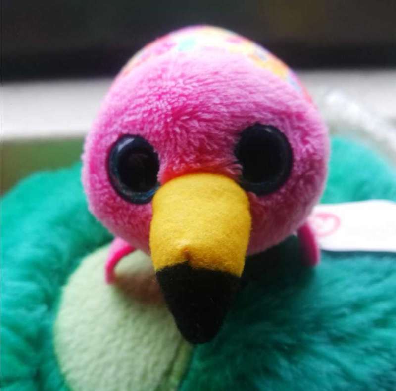 McDonald's Beanie Boos Teeny TY's. Stackable Happy Meal Toy 2019. Gilda the Flamingo. 12cm.