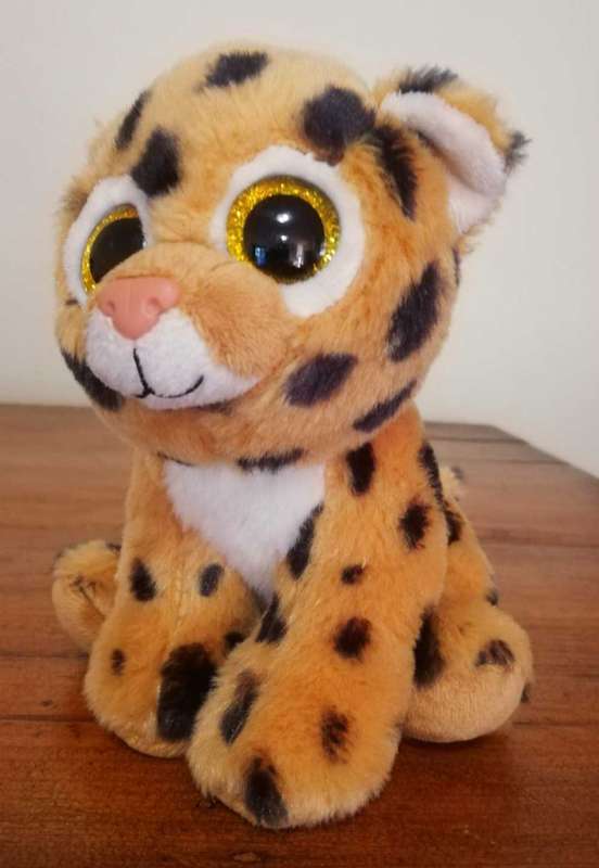 RARE Beanie Boo Velvety Plush - TY Freckels the Leopard. Soft Toy. 17cm.