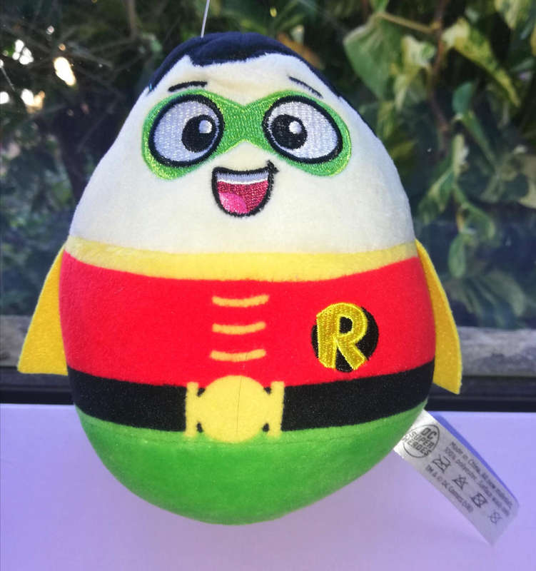 Robin the Boy Wonder. DC Super Heroes Egg Plush Soft Toy. 15cm.