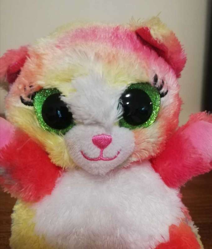 Rainbow Cat! Super soft Bauer plush toy! 13cm.