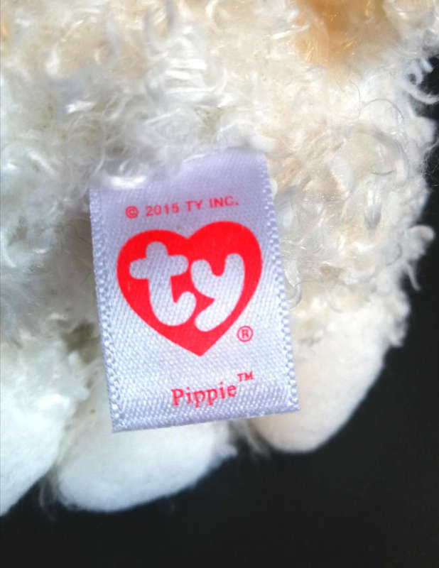 Collectable TY Beanie Boo Plush Poodle named Pippie. 15cm.