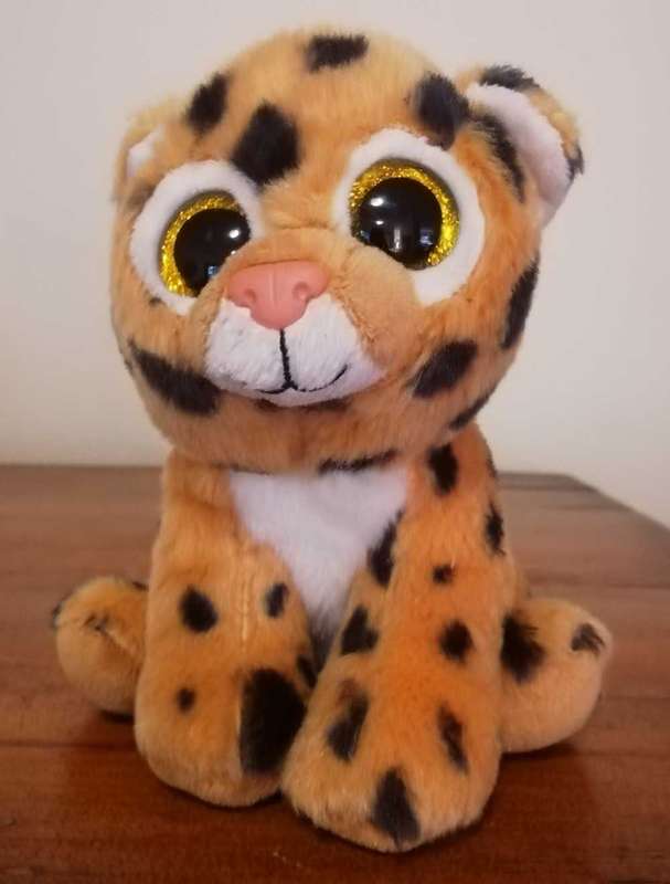 RARE Beanie Boo Velvety Plush - TY Freckels the Leopard. Soft Toy. 17cm.