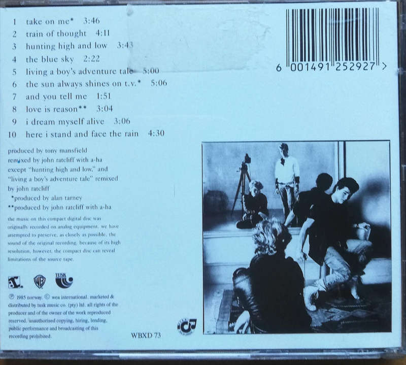 A-Ha - Hunting High and Low. CD.