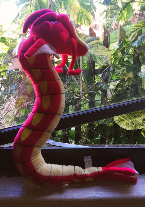 Rare Shiny Gyarados soft toy, a plush Pokemon. 60cm.