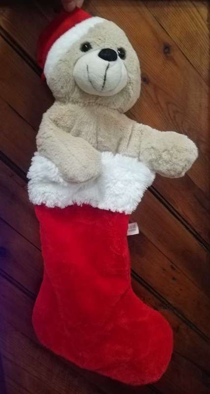 Bobbi the Black Nose Teddy Bear! Plush Stocking/Sock!  55cm.
