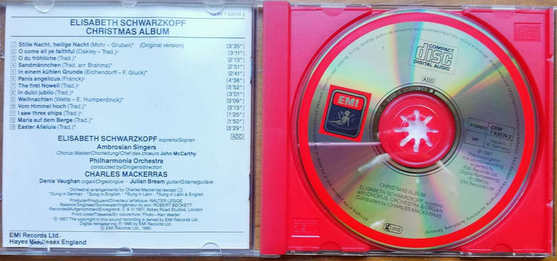 The Christmas Album. Chants De Noel Weihnachten. Elisabeth Schwarzkopf. CD.