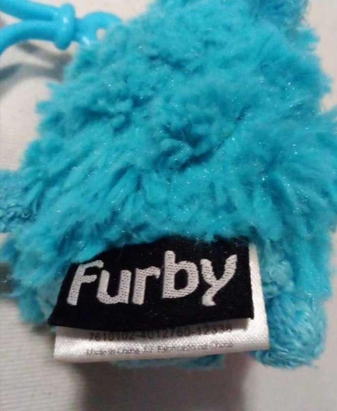 Collectable 2013 Blue Hasbro Furby Key Ring. 9cm.