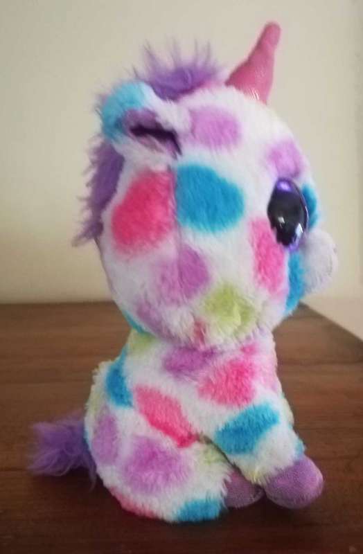 TY Plush Toy. Wishful the Beanie Boo Unicorn. 17cm.