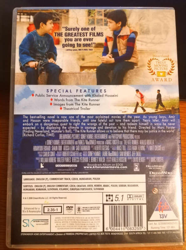 The Kite Runner. A magnificent film. A Mark Forster Film. DVD.