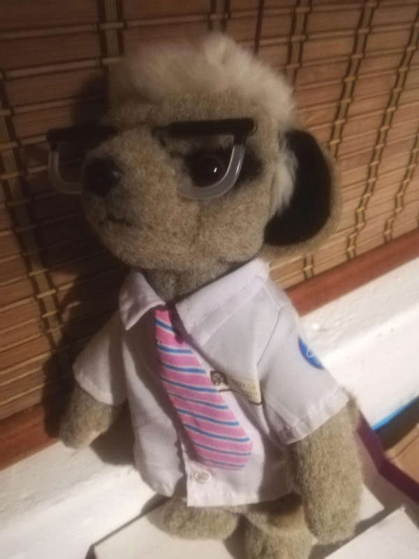 Collectable Sergei the Nerdy Meerkat! Plush toy from Meerkovo Collection. 30cm.