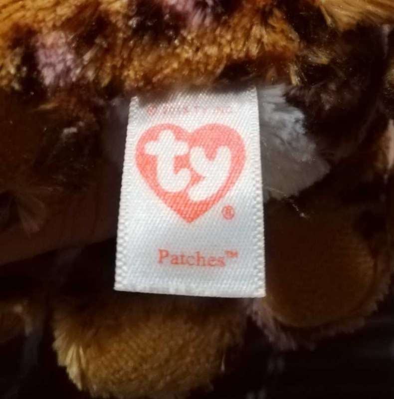 Collectable TY Beanie Boo Patches the Leopard. 17cm.