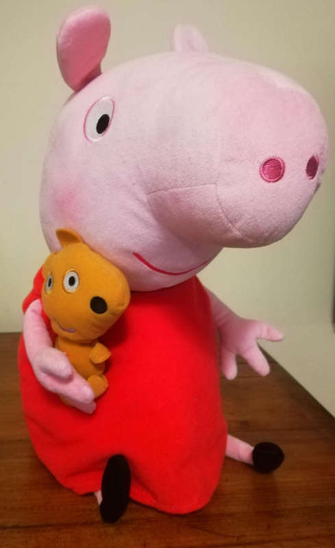 A beautiful Peppa Pig with Teddy. Large plush soft toy. 50cm.  Special price!