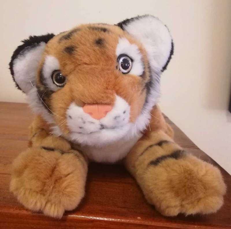 Soft touch Leosco Collection. Soft Touch Tiger Beanie Bag Toy. 20cm x 55cm.