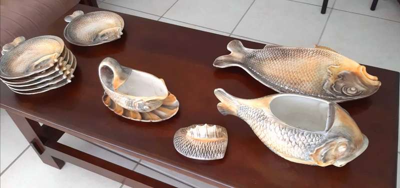 Beautiful, 1960 Vintage Fish Tureen Set for sale!