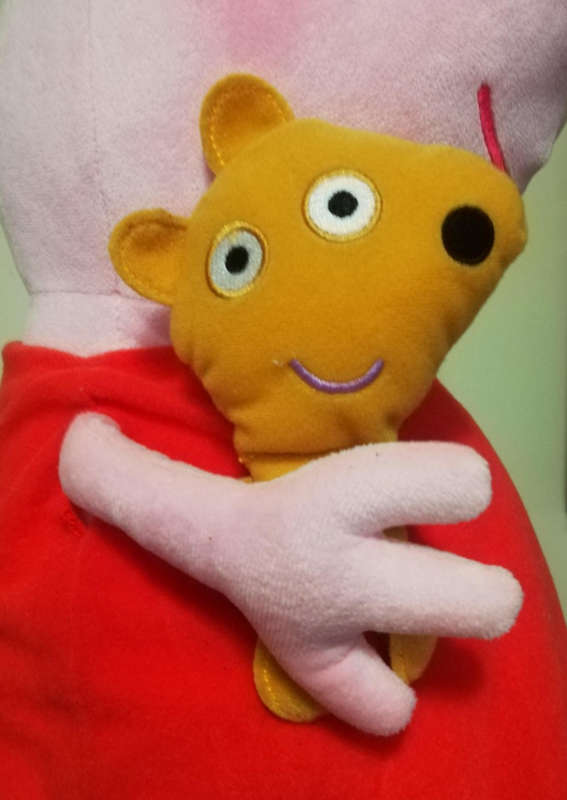 A beautiful Peppa Pig with Teddy. Large plush soft toy. 50cm.  Special price!