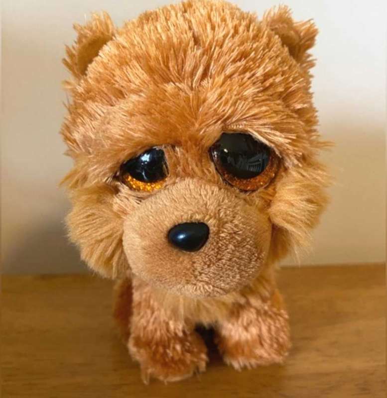 Collectable TY Beanie Boo Plush Chow Dog named Barley. 16cm.
