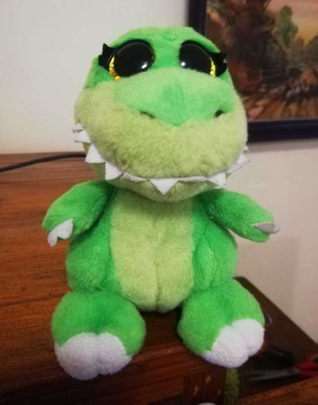 Green smiley Dragon! Super sof plush toy! 15cm.