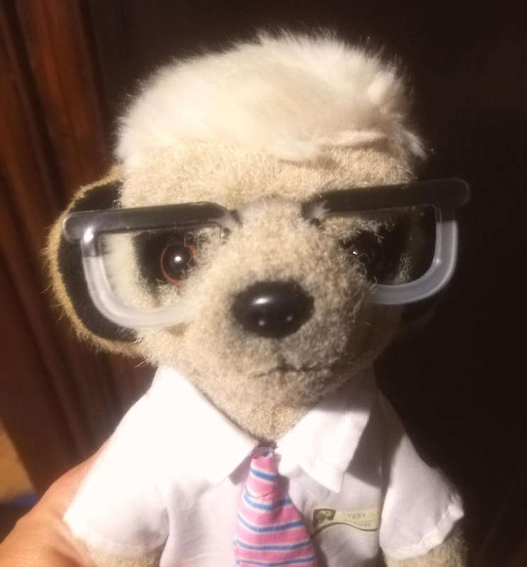 Collectable Sergei the Nerdy Meerkat! Plush toy from Meerkovo Collection. 30cm.