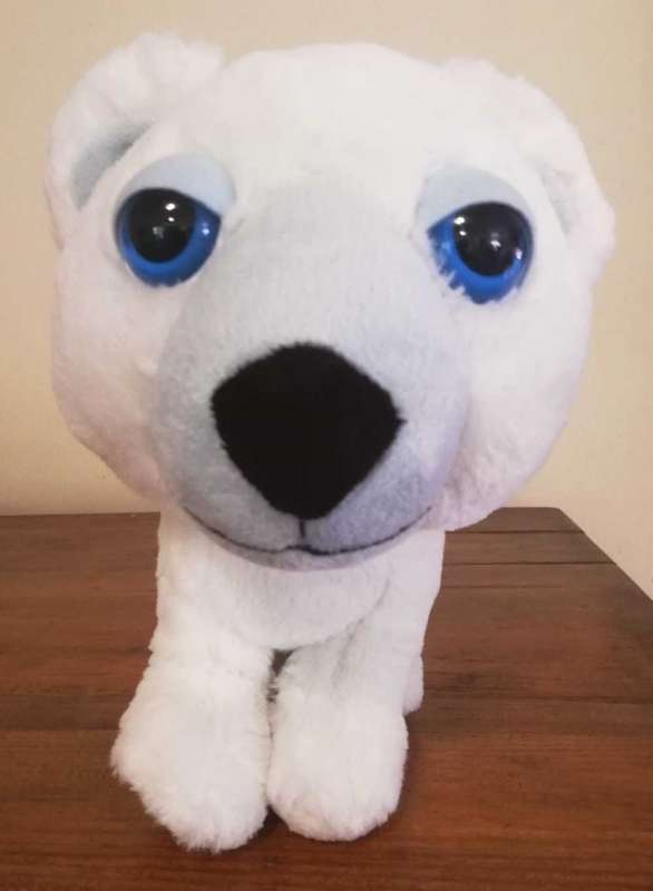 Protected World. Big Headz Plush Bear Polar Toy! 25cm.