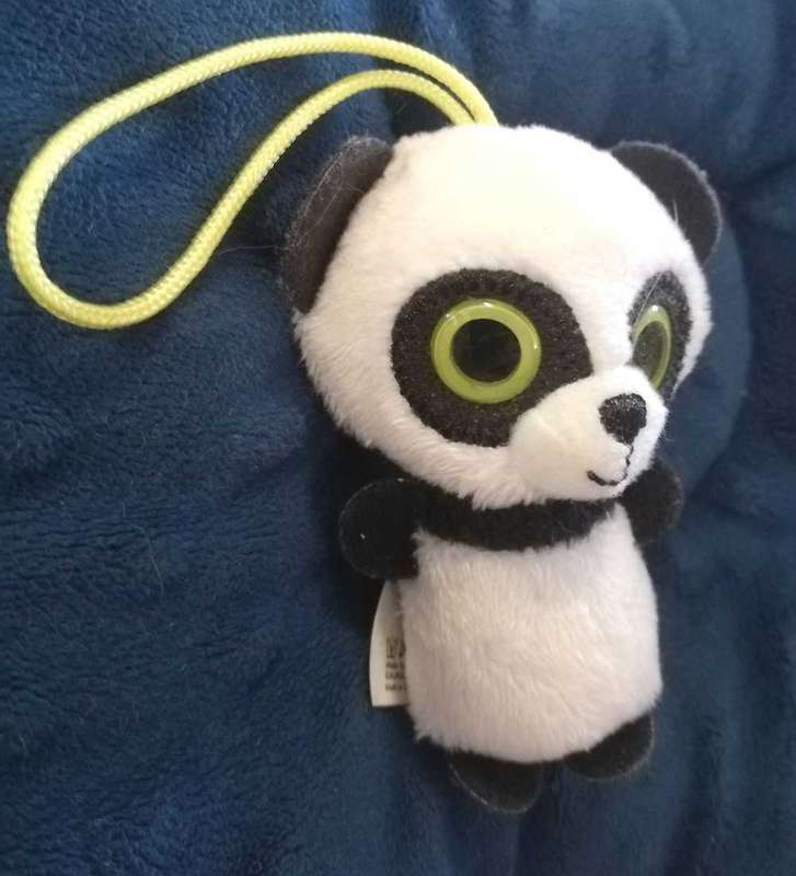 McDonald's Yoo-Hoo & Friends 2014 Happy Meal. Ringring the Panda. Plush Hanger Toy. 9cm.