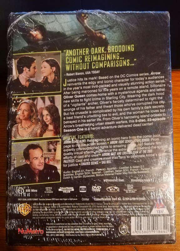 Arrow. The Complete 1st Season. Another dark comic reimagining...without comparisons! Sealed. DVD.